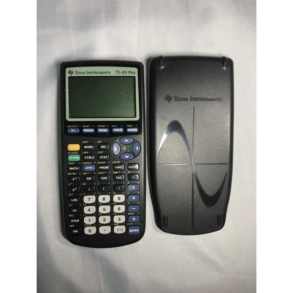 Texas Instruments TI-83 Plus Black/Gray Graphing Calculator with Cover